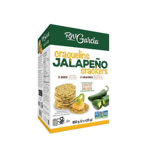 RW Garcia 3 Seed Jalapeno Crackers, 2 x 425 g