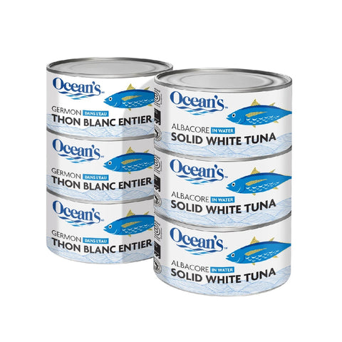 Ocean's  Solid White Tuna in Water, 6 x 184 g