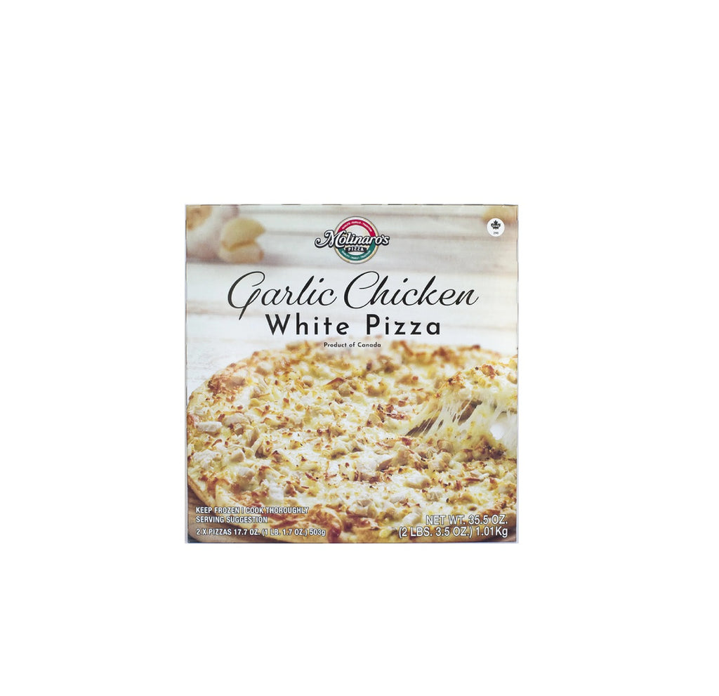 Molinaros Garlic & Chicken Pizza, 2 x 503 g