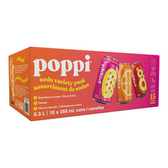 Poppi Soda Variety, 15 x 355 ml