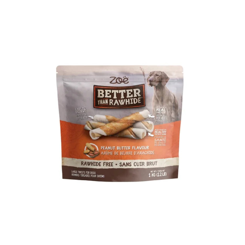 Zoe Rawhide Peanut Butter twists, 1 kg