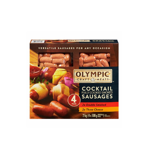 Olympic Smoked Cocktail Sausages, 4 x 500 g