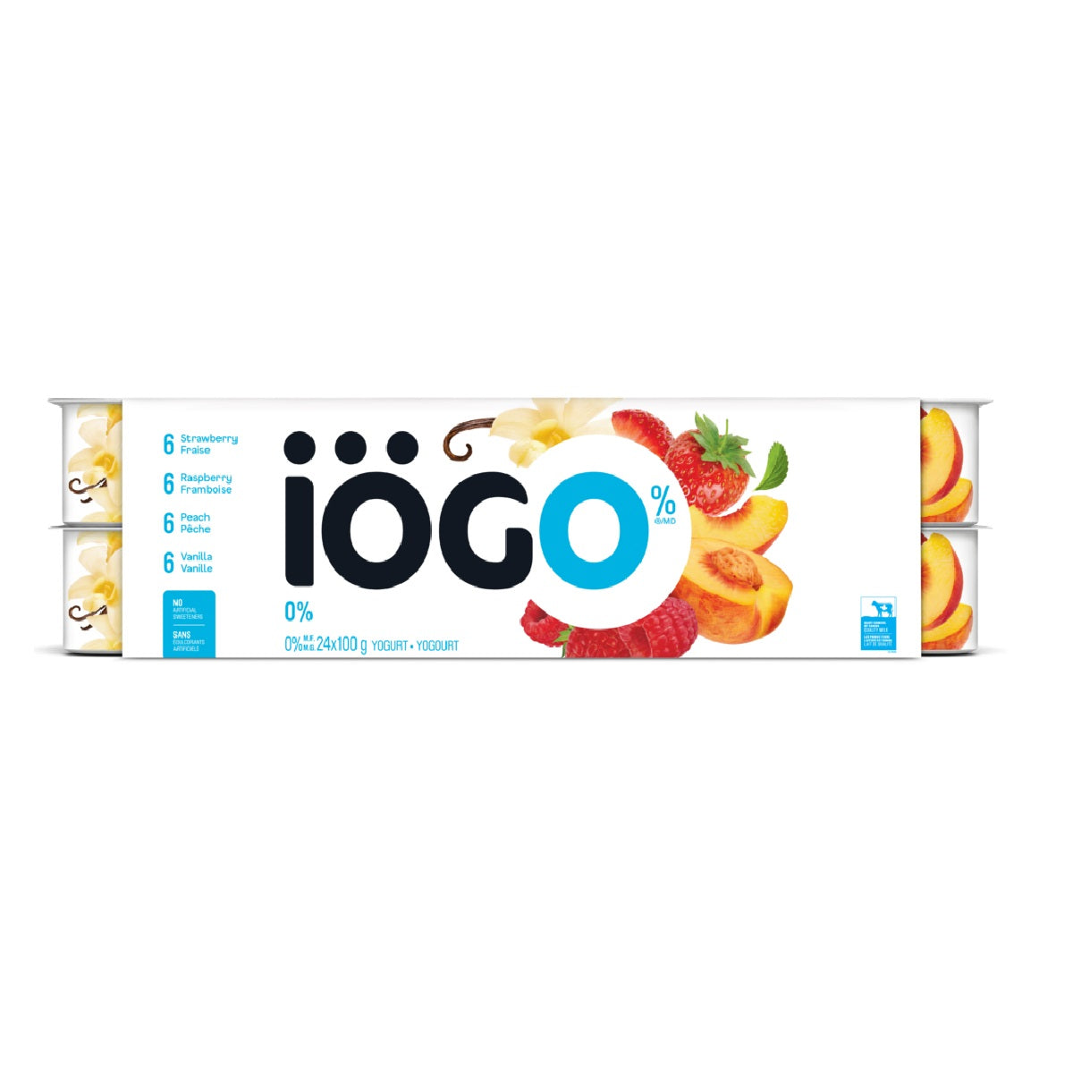 iOGO Yogourt 0% Variety Pack, 24 x 100 g | Comfort.to