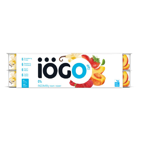 iOGO Yogourt 0% Variety Pack, 24 x 100 g