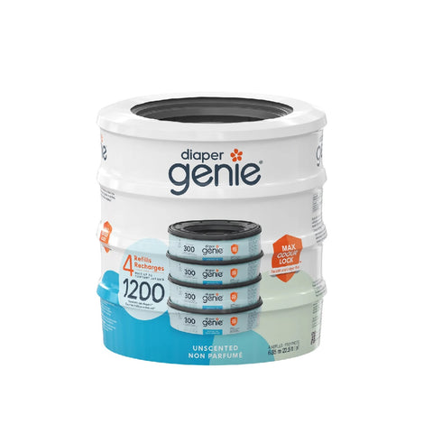 Diaper Genie Unscented Round Refill, 4 packs