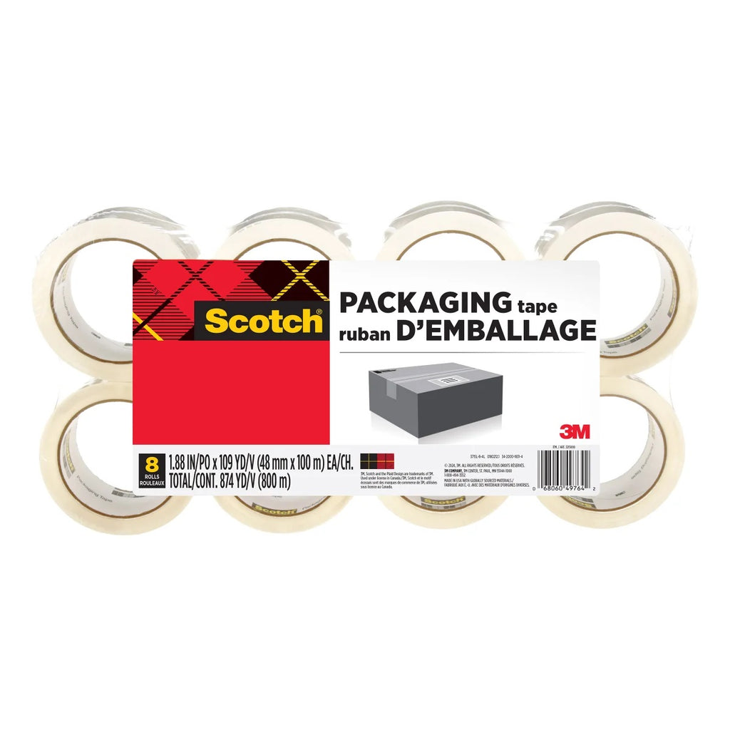 Scotch Packaging Tape, 8 units