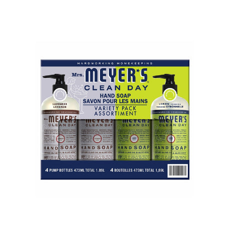 Mrs. Meyers clean day hand soap, 4 x 473 ml