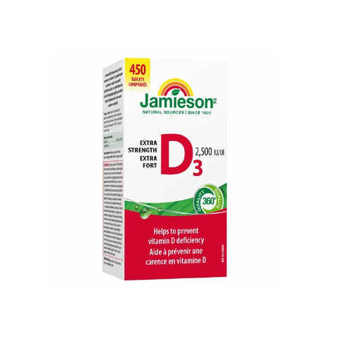 Jamieson Extra Strength D3 2,500 IU, 450 tablets