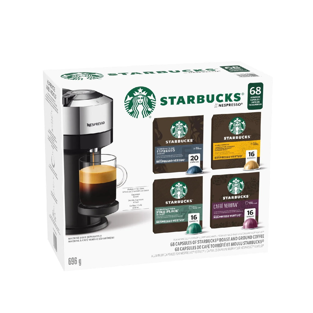 Starbucks Vertuo Line Variety pack by Nespresso, 68 pods