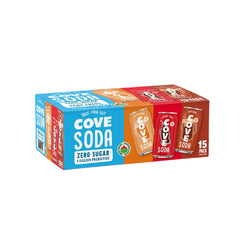 Cove Soda Zero Sugar Classics, 15 x 355 mL