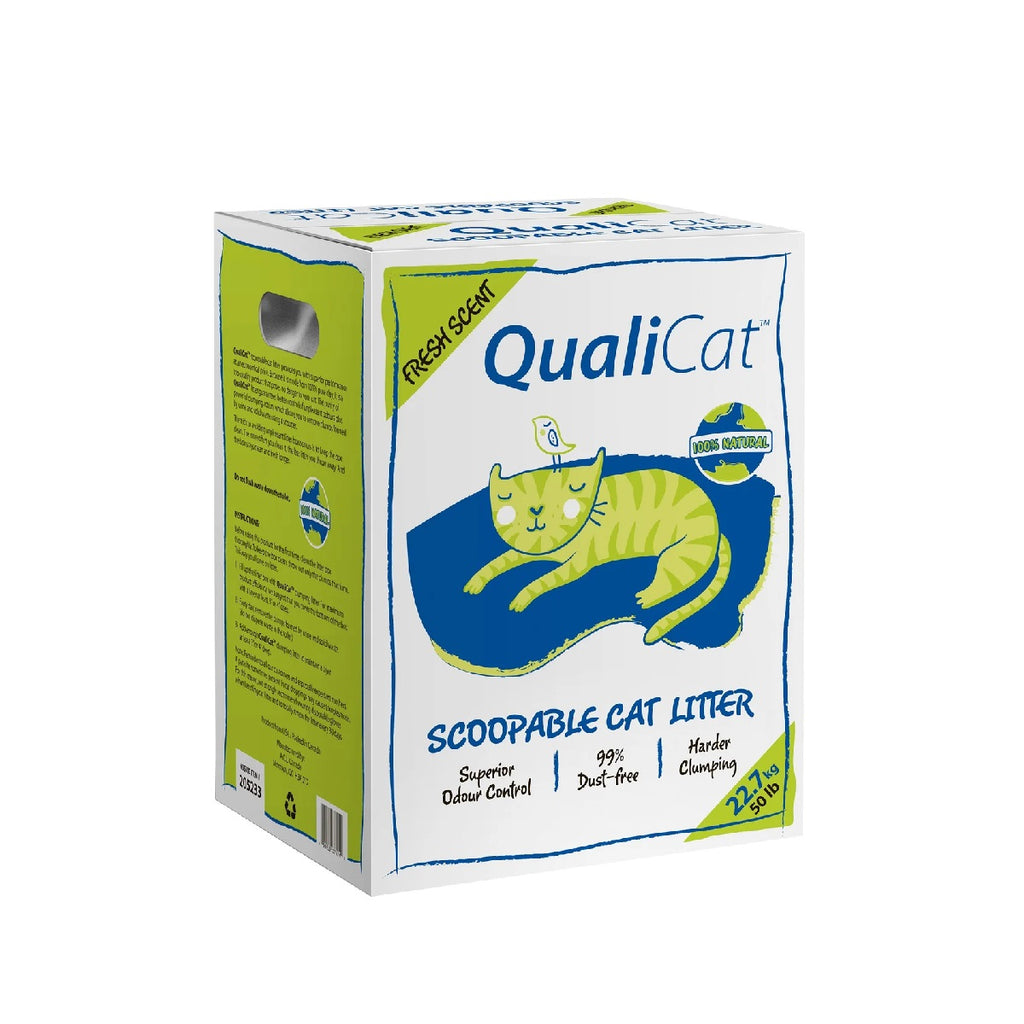 QualiCat Scoopable Cat Litter, 22.7 kg