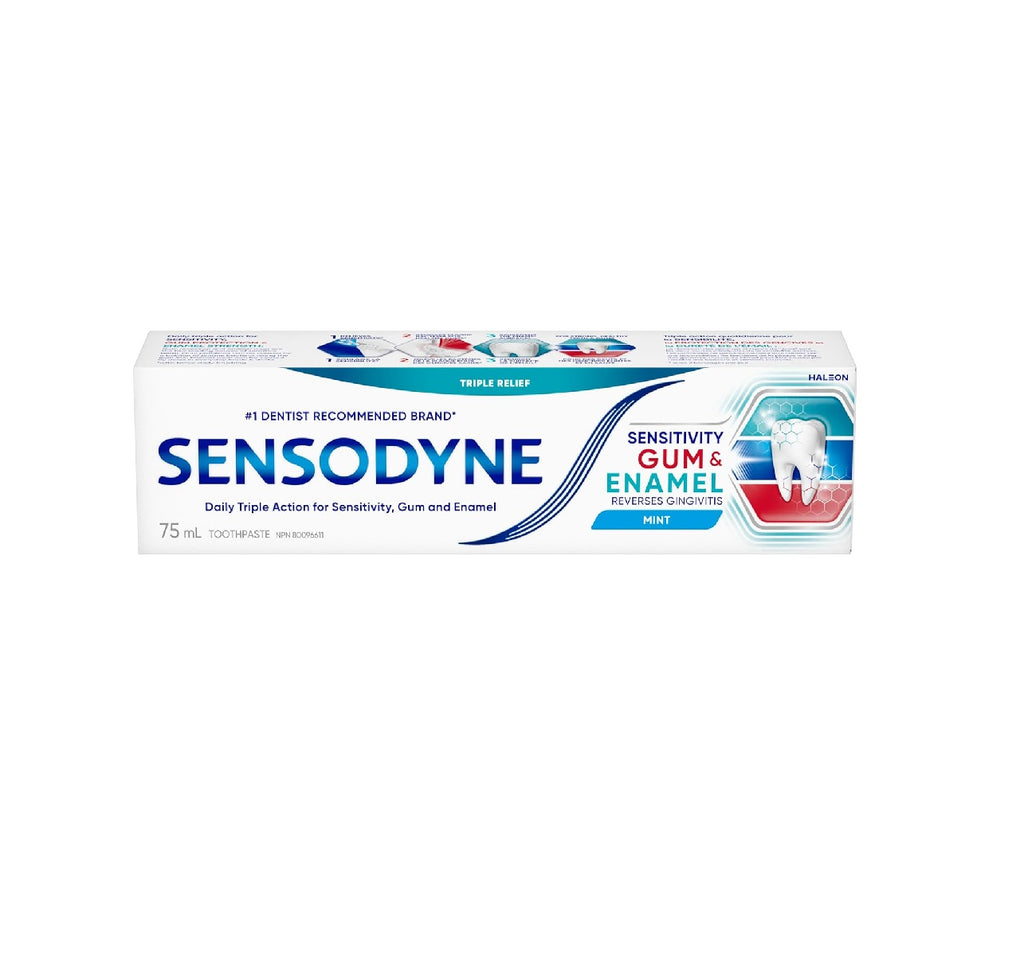 Sensodyne toothpaste, Gum & Enamel, 5 x 75 mL