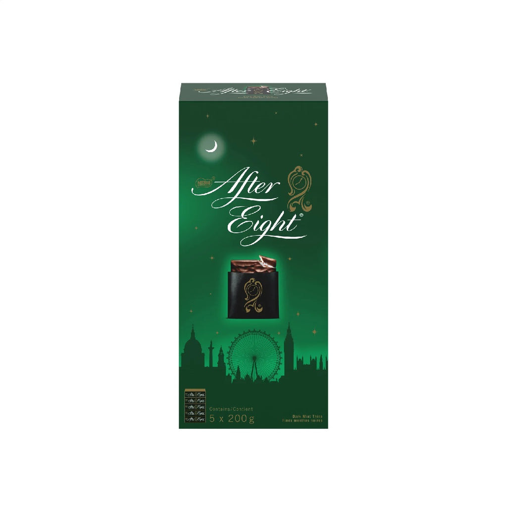 Nestlé After Eight Dark Mint Thins, 5 x 200 g