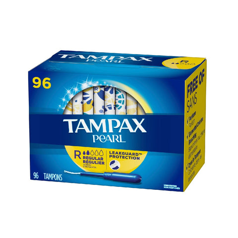$4.5 OFF - Tampax Pearl Regular Tampons, 96 tampons