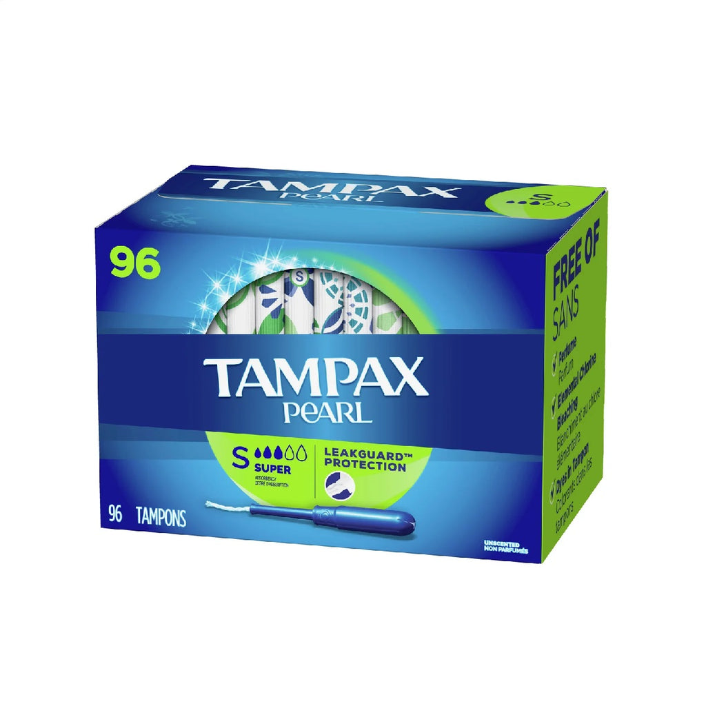 $4.5 OFF - Tampax Pearl Super Tampons, 96 tampons