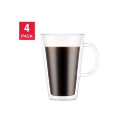 Bodum Canteen Double Wall 399 mL (13.5 oz ) Mug, 4 mugs