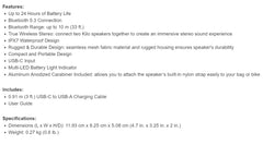 Skullcandy Kilo Bluetooth Speaker, 2 speakers