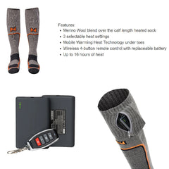 Mobile Warming Heated Sock: XLarge, 1 pair