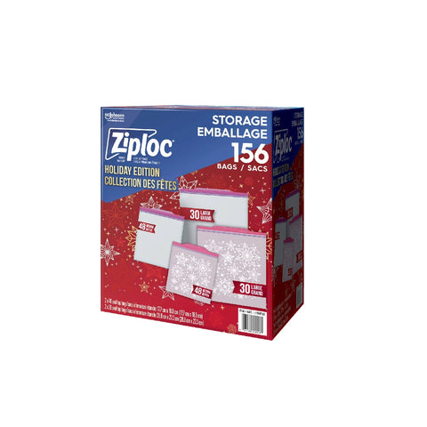 $4 OFF - Ziploc Holiday Variety Pack, 156 ziplocks