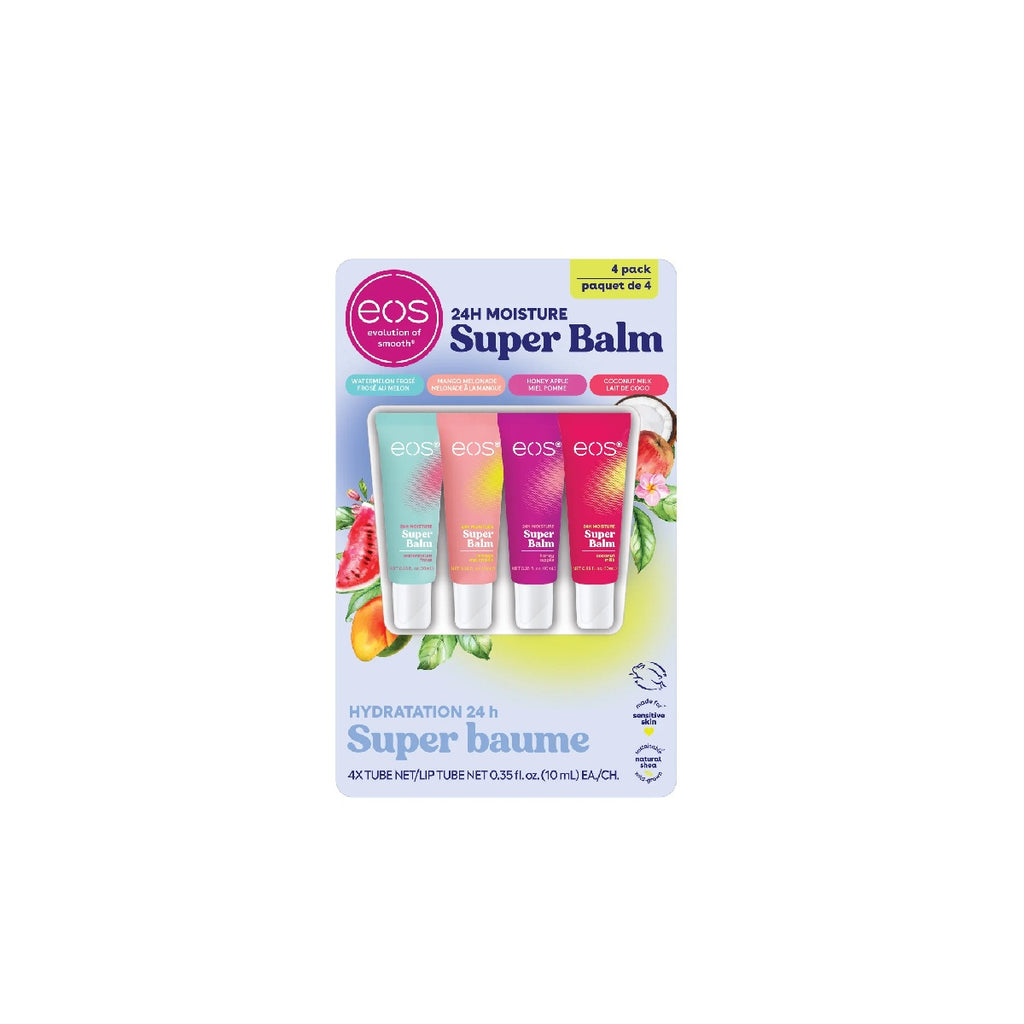 eos 24H Moisture Super Balm, 4 balms