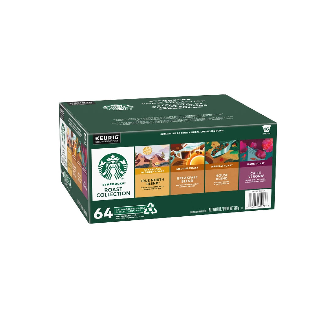 $8 OFF - Starbucks Roast Collection K-Cup Variety Pack, 64 cups