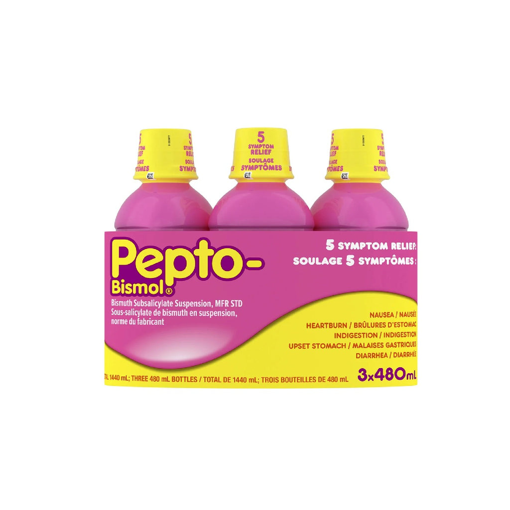 Pepto Bismol Liquid, 3 bottles