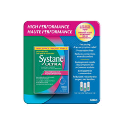 Systane Ultra Lubricant Eye Drops, Preservative Free, 3 x 10 mL