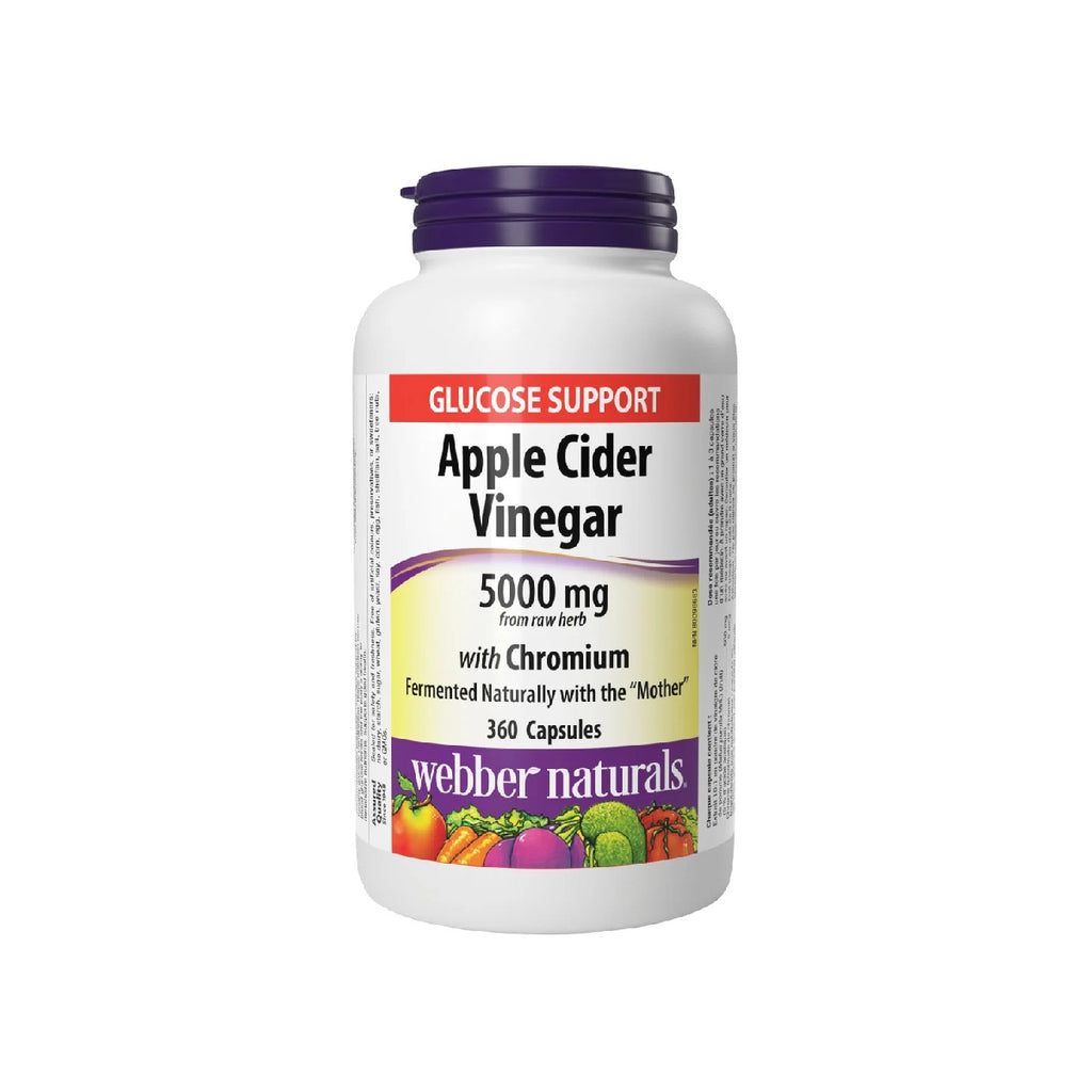 webber naturals Apple Cider Vinegar with Chromium, 360 capsules