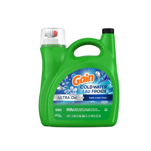 Gain Cold Water Liquid Detergent with Oxi, 4.9 l