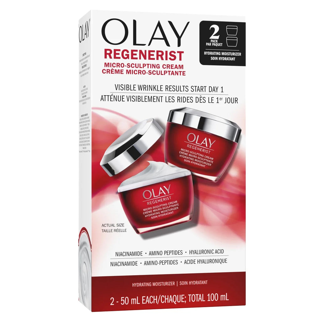 Olay Regenerist Micro-Sculpting Cream, 2 x 50 mL