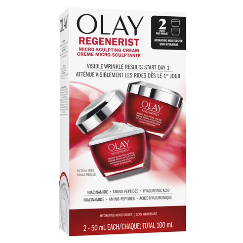 Olay Regenerist Micro-Sculpting Cream, 2 x 50 mL