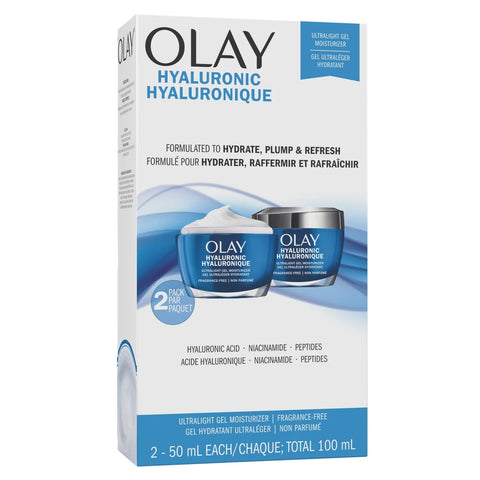 Olay Hyaluronic Ultralight Gel, 2 x 50 mL