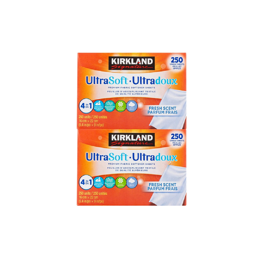 Kirkland Fabric Softener, 2 x 250 sheets