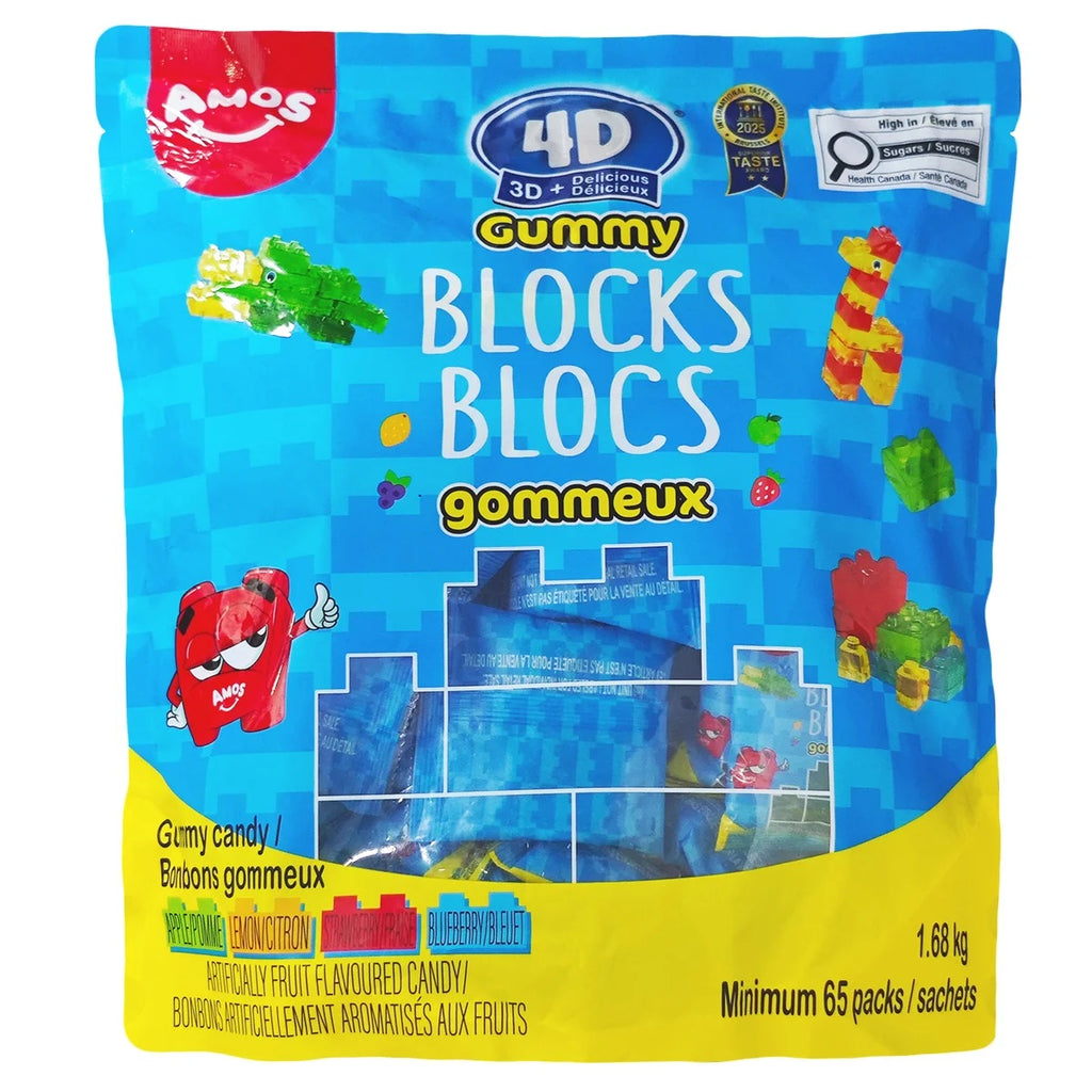 Amos 4D Gummy Blocks, 1.7 kg