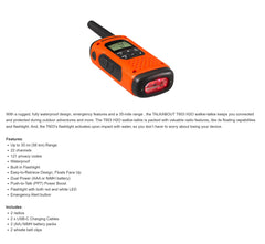 Motorola T603 Rechargeable Waterproof (56 km) 2-way Radio, 2 radios