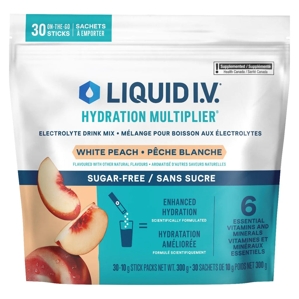 $10 OFF - Liquid I.V. Sugar Free White Peach Electrolyte, 30 sachets
