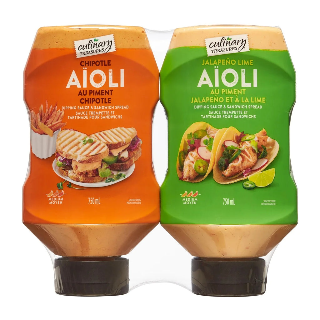 Culinary Treasures Aioli Sauce Variety Pack, 2 x 750 mL