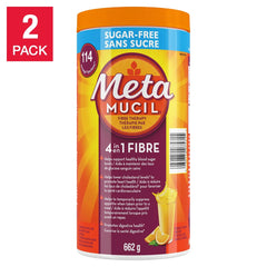Metamucil Smooth Texture 75% Less Sugar Orange Psyllium Fibre, 228 teaspoons