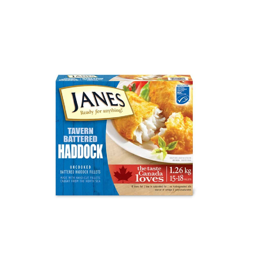 Janes Frozen Battered Haddock, 1.3 kg