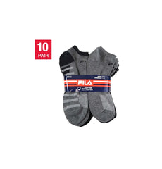 $8 OFF - FILA Men's Cotton Socks 7-12 Grey, 10 pairs