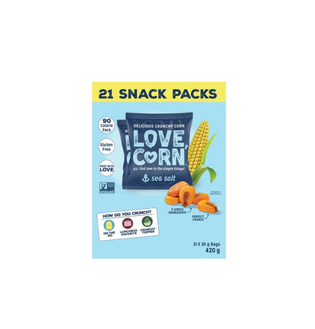 Love Corn Sea Salt, 21 x 20 g