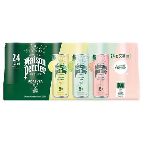 Maison Perrier Forever Sparkling Water Cans, 24 x 330 mL