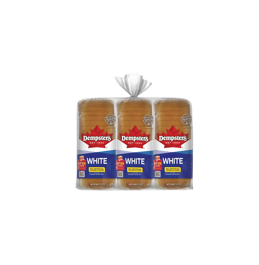 Dempster's White Bread, 3 x 675 g
