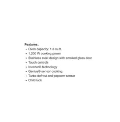 Panasonic 1.3 cu ft. Inverter Microwave - White, 1 unit