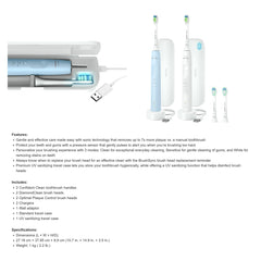 Philips Sonicare Confident Clean with UV Sanitizing Travel Case Edition, 2 brushes