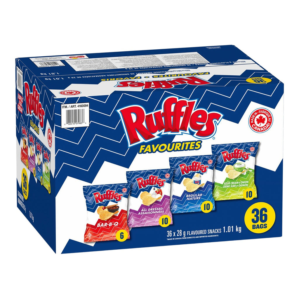 Ruffles Favourites, Variety Pack, 36 x 28 g