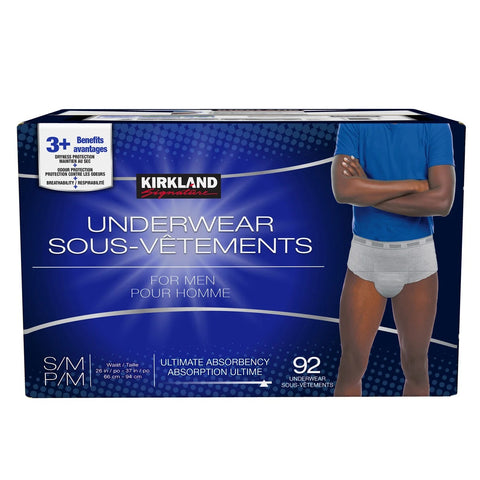 Kirkland Men's Protective Underwear S/M, 92 units