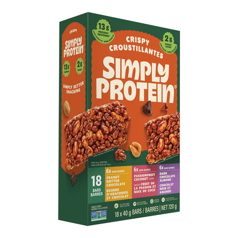 Simply Protein Bars Variety Pack, 18 x 40 g