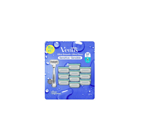 Gillette Venus Ultra Smooth Sensitive Women's Razor, 12 razors