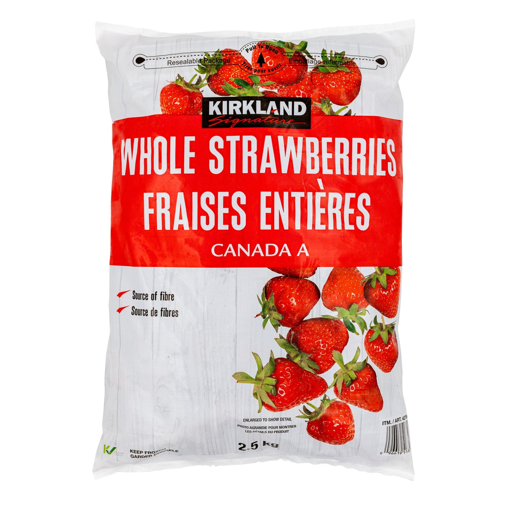 Kirkland Frozen Whole Strawberries, 2.5 kg
